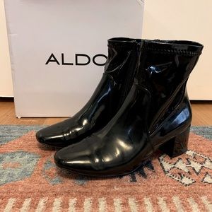ALDO black Pantent leather bootie